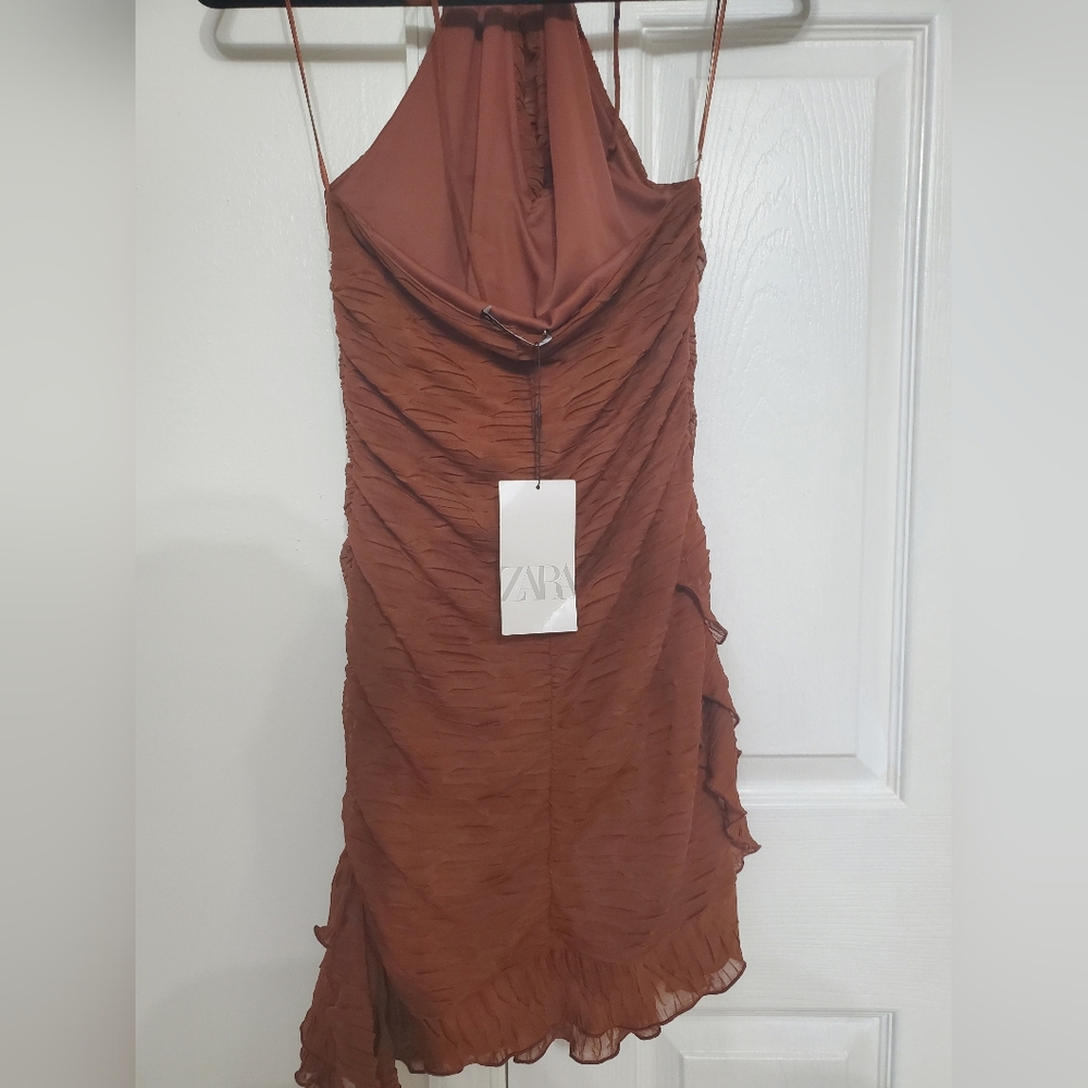 NWT Zara Ruffled Dress - Picture 5 of 7